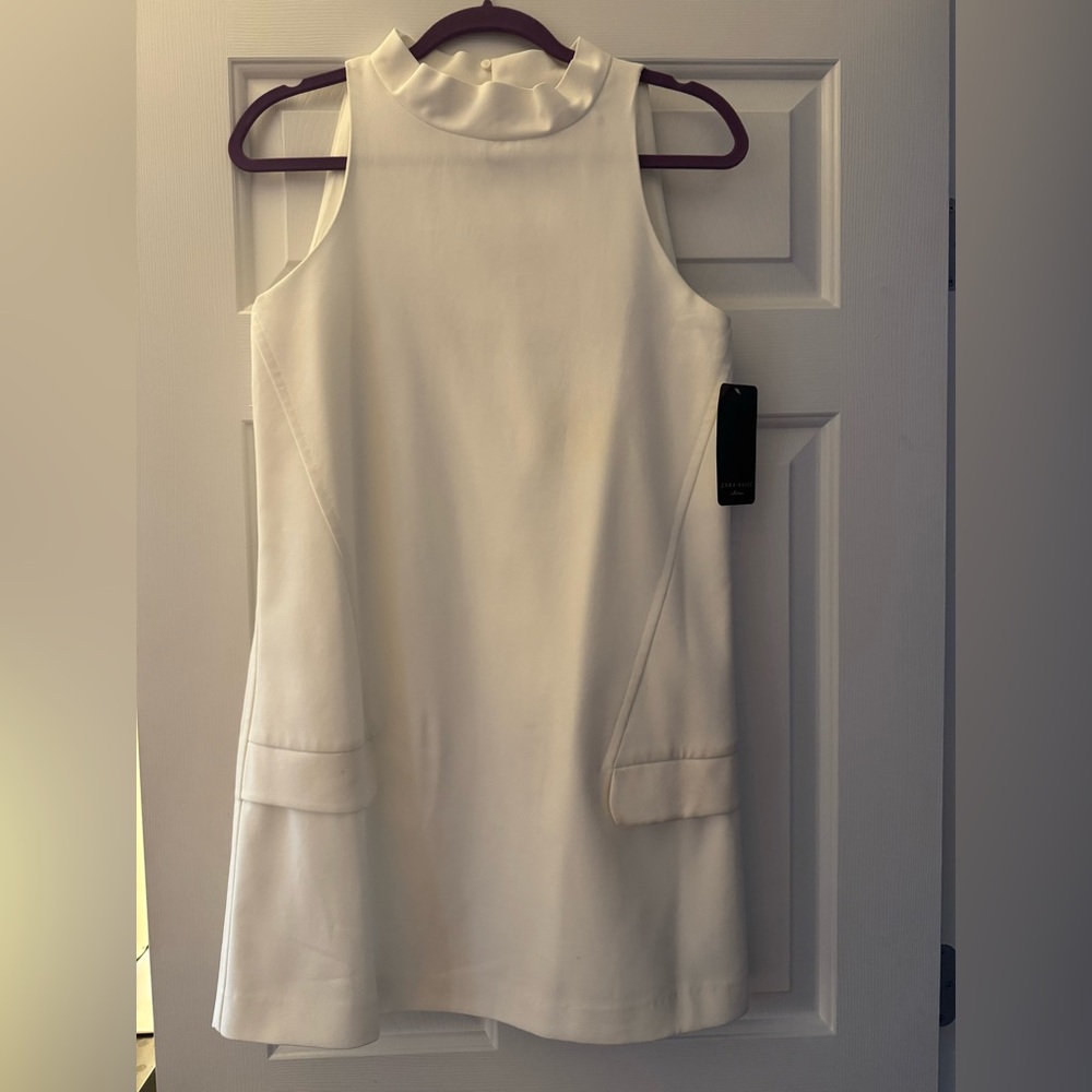 Zara Basic Cream Cocktail Dress